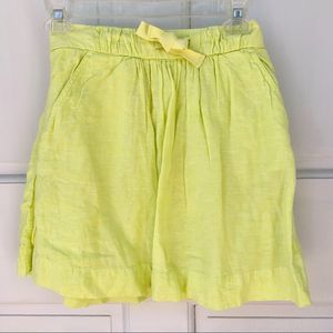 J. Crew Neon Linen Skirt Size 00